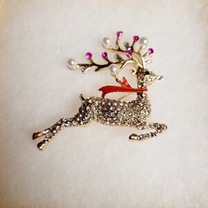 Reindeer Brooch NWT